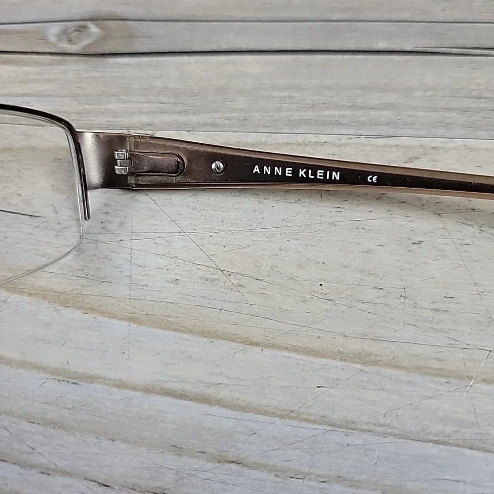Anne Klein AK5003 Eyeglasses 208‎ Mocha 50-17-140 Flex Hinges Half Rim Frames